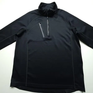 Sunice Mens Jacket Large Black Quarter Zip Performance Stretch Athletic Pocket L - Picture 1 of 23