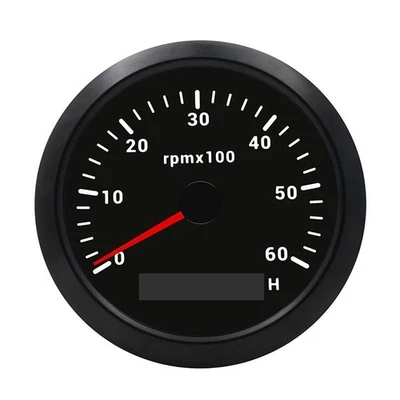 Calibre tacómetro LED 85mm negro 7 colores 0-6000RPM para coche barco camión US STOCK Foto 1 de 4
