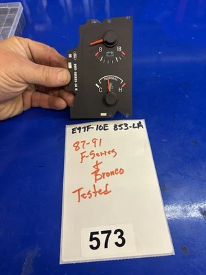 87-91 voltios/batería y medidor de temperatura Ford F150 F250 F350 Bronco OEM #573 Foto 1 de 2