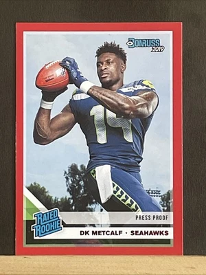 Panini Donruss 2019 - Rated Rookie DK Metcalf #313 Press Proof Red (RC) - Imagem 1 de 2