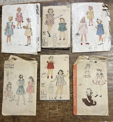 Lot of Kids Vintage Sewing Patterns, Du Barry, McCall, Vogue - Image 1 of 4