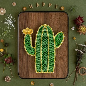 String Art DIY Kit - Cactus. Wizardi Craft Kit F07-M12-3-DH5012 - Picture 1 of 7