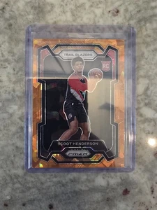 2023-24 Panini Prizm Scoot Henderson Orange Cracked Ice RC #141 Trail Blazers - Bild 1 von 2