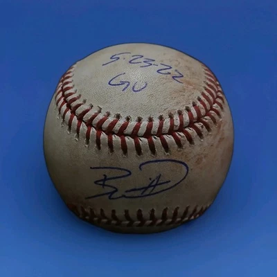 Bobby Witt Jr Signed Game Used Baseball MLB COA JSA Rookie Season Inscribed... - Изображение 1 из 3