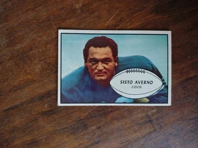 1953 Bowman #8 Sisto Averno Rookie Baltimore Colts Decent Centering Ex - Image 1 of 2