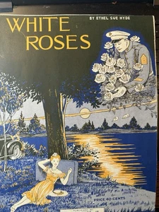 Partituras C 1944 Leucadia California Segunda Guerra Mundial White Roses de Ethel Sue Hyde - Imagen 1 de 1