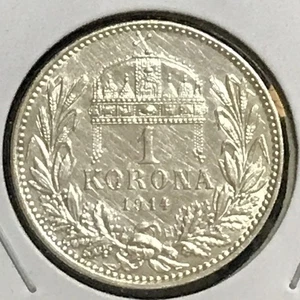Hungary Korona KM 492 AU Detail Old Cleaning 1914 - Picture 1 of 2