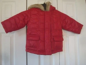 Giacca bambina cappuccio rosso taglia 12-18 mesi colore navy nuova - Foto 1 di 2