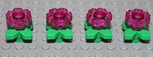 Lego 4x Flor Rosa Transparente ¡NUEVO!!!¡! - Imagen 1 de 1