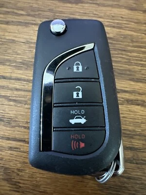 OEM 2018-2021 TOYOTA CAMRY COROLLA FLIP KEY REMOTE FOB FCC: HYQ12BGF 4BTN GOOD - Image 1 of 4