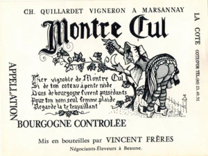 Etiquette Vin de bourgogne-La côte-Montre Cul-Quillardet-R.188b - Foto 1 di 1