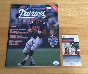 Drew Bledsoe NE Patriots Salón de la fama autógrafo firmado 1994 anuario revista certificado de autenticidad JSA - Imagen 1 de 3