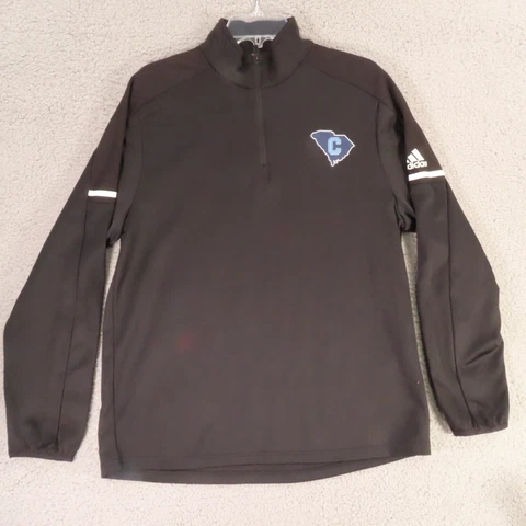 Adidas CItadel Bulldogs Pullover Quarter Zip Mens Medium Black NCAA Pockets Cover