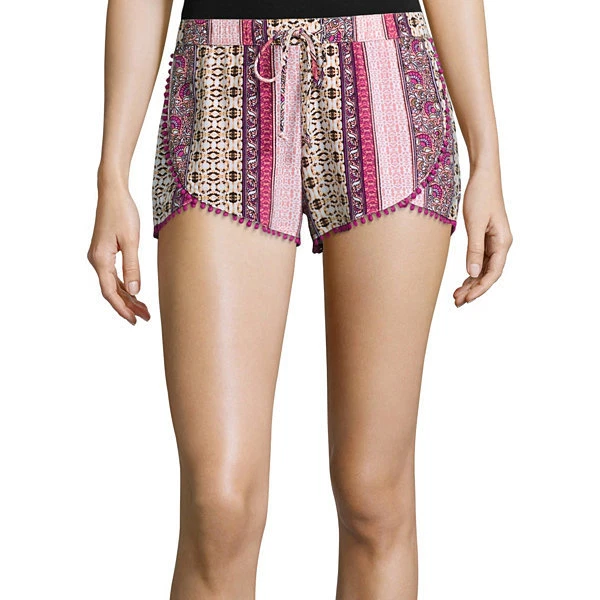 Arizona Printed Soft Pom Pom Shorts Juniors Size L, XL New   - Image 1 of 1