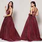 Amelia Couture Pink Illusion Deep V Neck Tie Back A-Line Formal Ball Gown Size 2