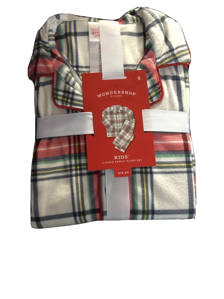 Wondershop Kids’ 2 Piece Christmas Pajama Set Size 5 Fleece  - Image 1 of 4