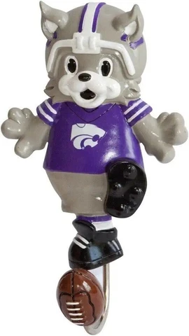 Kansas State Wildcats NCAA Mascot Hat Jersey Coat Hook NCAA Set of 2 NEW Cover