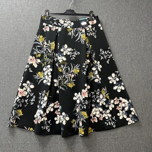 Marks & Spencer skirt size 14 full back winter floral midi jersey - Picture 1 of 19