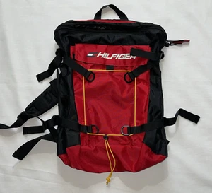Tommy Hilfiger Vintage Athletic Gear Backpack Red And Black Super Clean - Picture 1 of 15