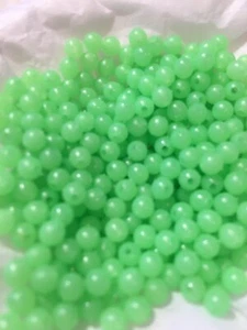 Qty 500 4x4 mm Green Round Fishing Glow Rigging Beads Luminous - Picture 1 of 2