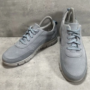 NEW Hotter Gravity II Trainers Shoes Cushioned Leather Blue Womens UK 4.5 US 6.5 - Picture 1 of 8