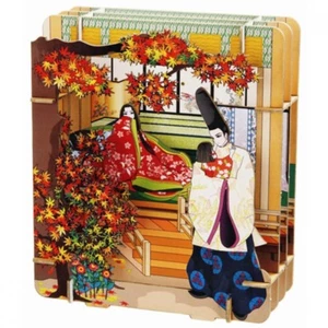 3D puzzle Paper Craft - Shadowbox Kaoru (The Tale of Genji) - Made In Japan - Picture 1 of 8