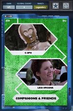 Topps Star Wars Card Trader C-3PO Leia Organa Tungsten Gilded SWCT Legendary 4cc