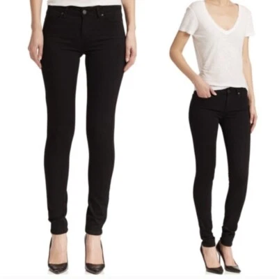 Paige Verdugo Skinny Jeans Women's Size 29x26 Black Denim Pants Stretch Ankle - Image 1 of 4
