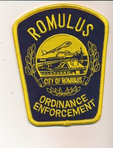 CITY OF ROMULUS ORDINANCE ENFORCEMENT PATCH 4 1/2" 