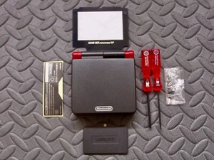 GBA SP Replacement Housing Shell  Black And Clear Red - Picture 1 of 3