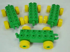 4 x Lego Duplo Schiebezug Waggon Grün - Bild 1 von 1