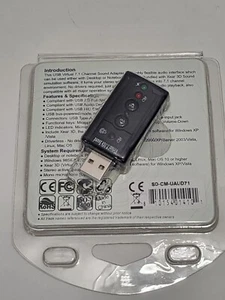 NEW USB 2.0 External Virtual 7.1 Surround Sound Adapter SD-CM-UAUD71...DBIN - Picture 1 of 3