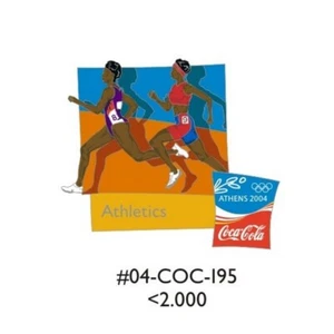 LEICHTATHLETIK SPORT - COCA COLA ATHEN 2004 OLYMPISCHE SPIELE PIN - SELTEN - Bild 1 von 2