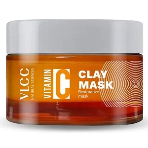 VLCC Vitamin C Clay Mask (100gm), Orange For Soothing, Brighten & Firm Skin - Picture 1 of 6