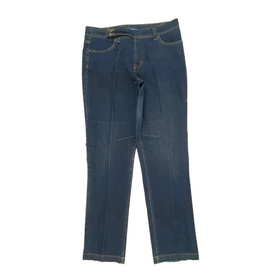 Pantalones de mezclilla BandolinoBlu de pierna recta para mujer talla 12 azul lavado oscuro Foto 1 de 4