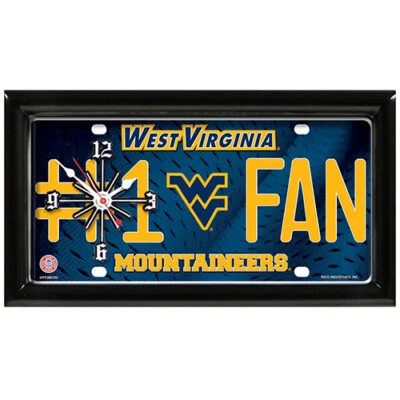 West Virginia Mountaineers NCAA # 1 Ventilador Cuarzo Placa Reloj Foto 1 de 3