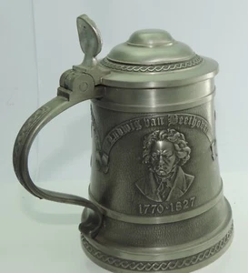 Zinnkrug / Trinkgefäß aus Zinn / Ludwig Van Beethoven / Rembrandt / Friedrich - Bild 1 von 6
