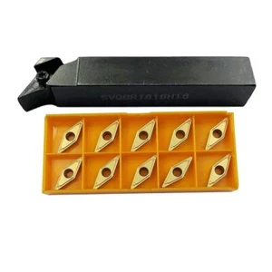 SVQBR1616H16 16*100mm External Lathe Turning Holder +10Pcs VBMT160404-HQ Inserts - Picture 1 of 10