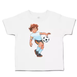 Toddler T-Shirt Soccer Player Young Man Sports Soccer Boy & Girl Clothes Cotton - Picture 1 of 39