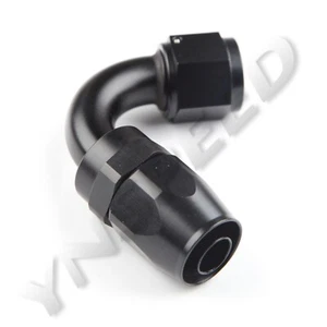 Adaptador giratorio de aceite combustible negro para montaje de extremo de manguera AN-10 10AN 120 grados US STOCK - Imagen 1 de 7