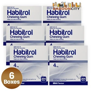 Habitrol Nicotine Gum 4mg MINT Flavor (1224 total pieces = 6 boxes) NEW 09/2026 - Picture 1 of 2