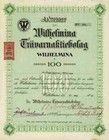 Wilhelmina Trävaruaktiebolag 1918 Vilhelmina Västerbottens Lappland 100 Kronen