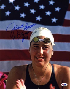 Janet Evans SIGNED 11x14 Photo +4 x Olympic Gold Swimmer ITP PSA/DNA AUTOGRAPHED - Picture 1 of 1