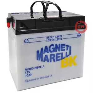 BATTERIA MAGNETI MARELLI Y60-N30L-A 30Ah MOTO GUZZI CALIFORNIA EV 1100 1997-2002 - Imagen 1 de 3
