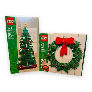 Lego Holiday Bundle, Christmas Tree (40573) and Wreath (40426) 1294 pcs! - Picture 1 of 4