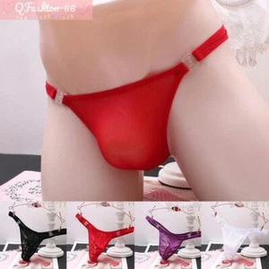 Sexy Men Mesh Lace Sexy Panties Lingerie Bikini G-string Underwear Thong Briefs☆ - Picture 1 of 16