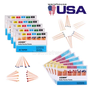 5Pack Dental Endo Obturation System Gutta Percha Points GP 0.02 15-40#/ F1.F2.F3 - Picture 1 of 34
