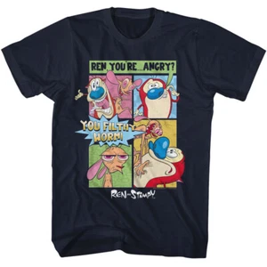 Camiseta para hombre Ren & Stimpy dibujos animados Ren You're Angry You Filthy Worm - Imagen 1 de 6