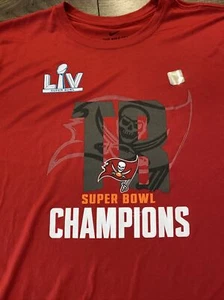 NEW 2021 Tampa Bay Buccaneers Nike Super Bowl LV Champions T-Shirt Champs NWT XL - Picture 1 of 4