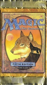 MTG: 5TH EDITION empty Wyluli Wolf Booster Pack wrapper; rear tears, 1997 - Picture 1 of 2